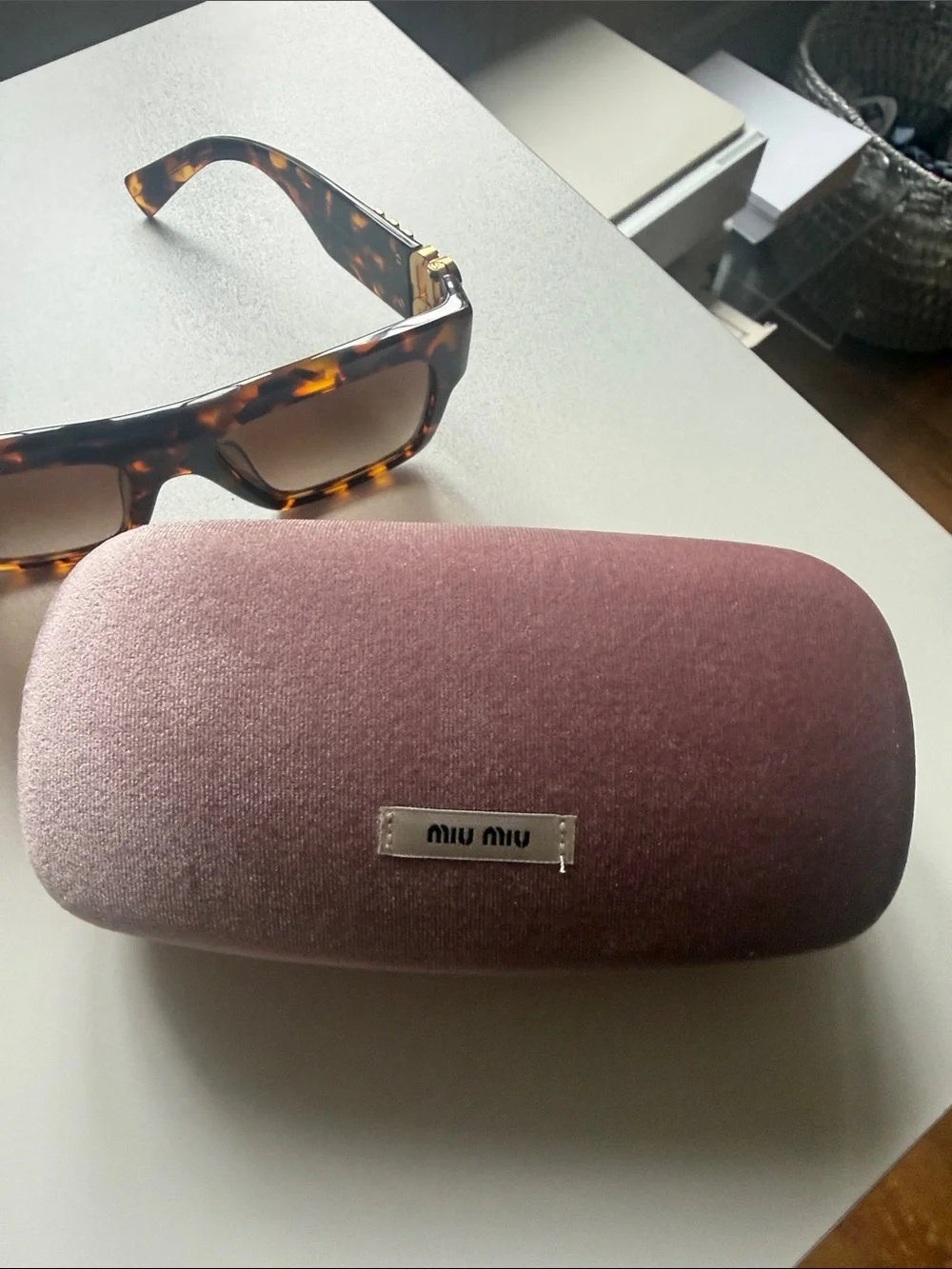 Miu Miu bold tortoiseshell